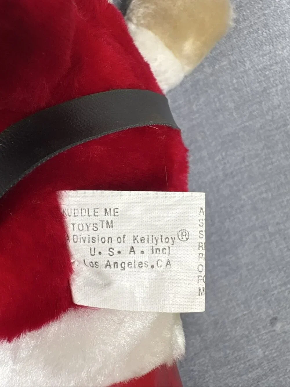 Vintage Kuddle Me Toys Kellytoy Christmas Santa Claus Velvet Plush Doll 15